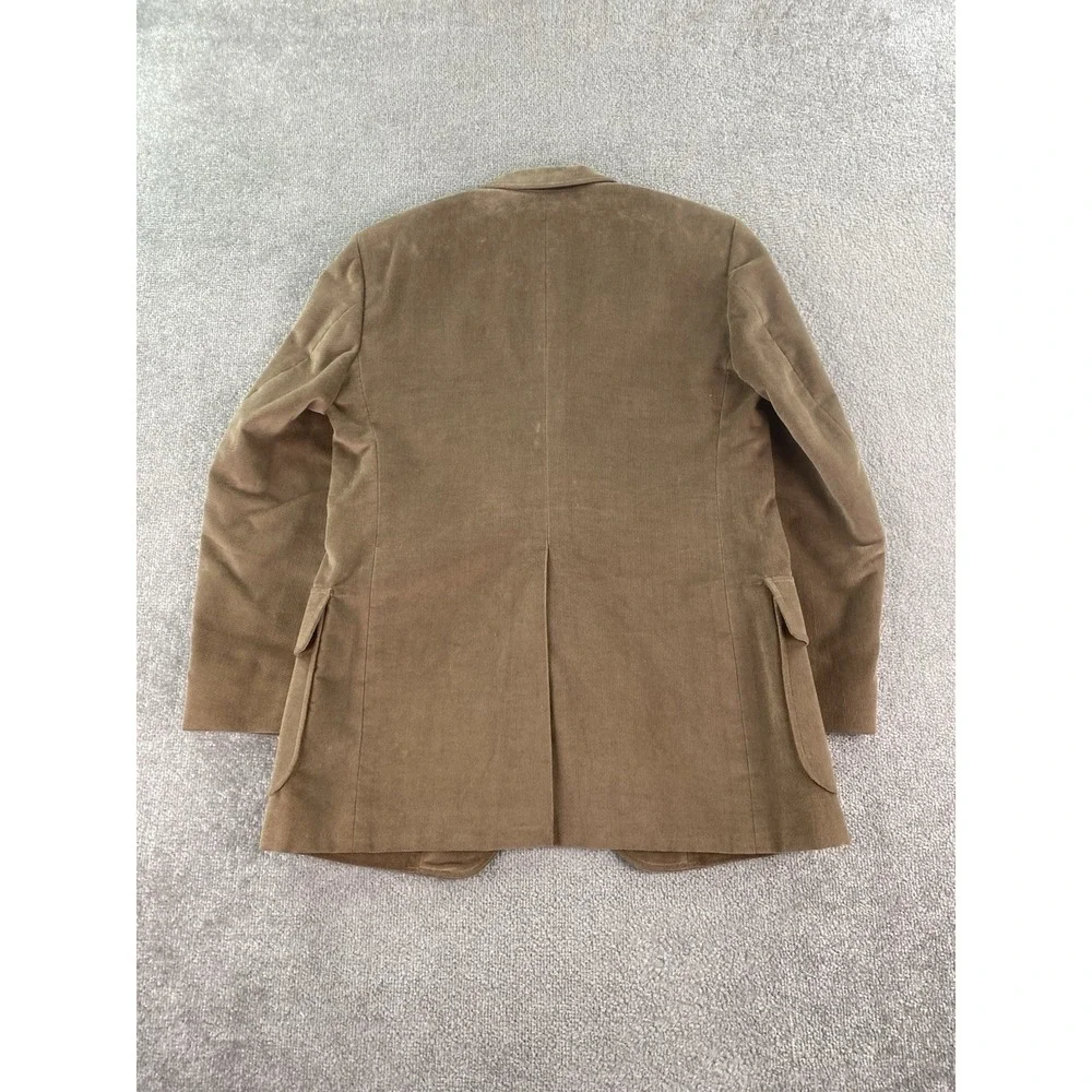 Vintage Sedgefield Sport Coat 44 L Taupe Polyester Retro Western Designer 80s